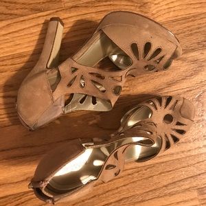 Light Tan open toe heels